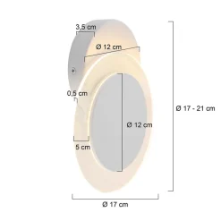 Wand-/plafondlamp Lido wit indirect></noscript>Straluma Outlet