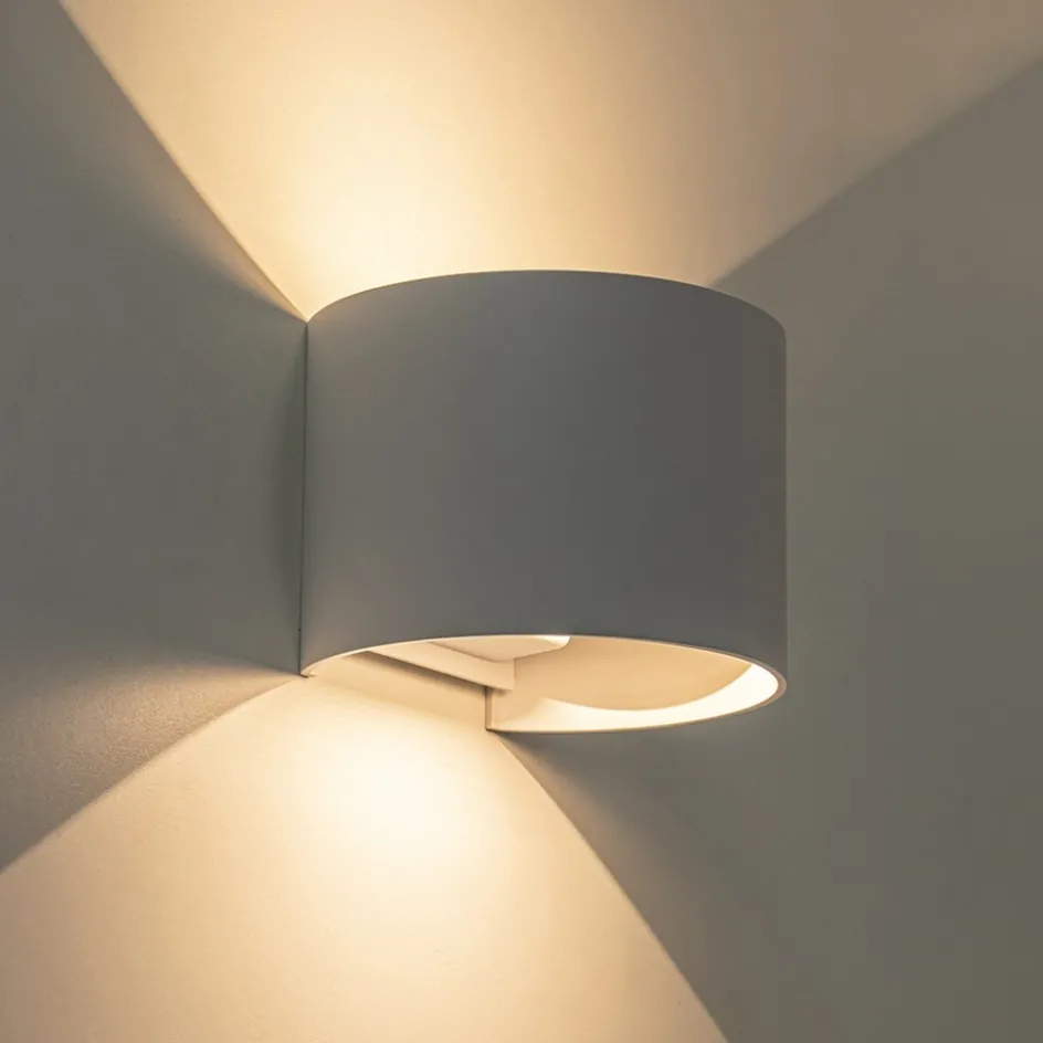 Witte LED Buitenlamp IP54 afgerond wit>Straluma Outlet