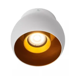 Witte plafondspot GU10 met gouden binnenzijde></noscript>Straluma Best
