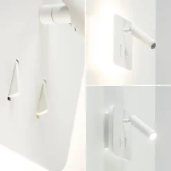 Witte wandlamp vierkant inclusief LED en spot></noscript>Straluma Best