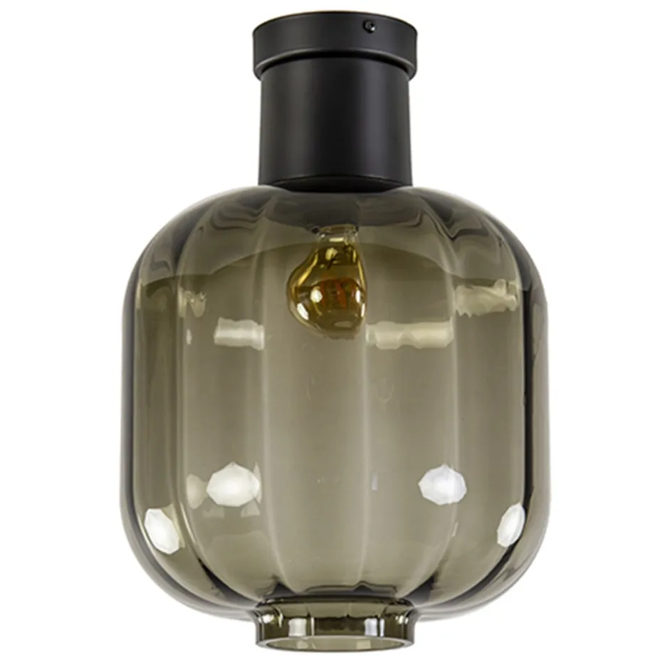 Zwart glazen plafondlamp luxury>Straluma Online