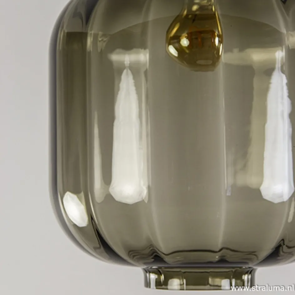 Zwart glazen plafondlamp luxury>Straluma Online
