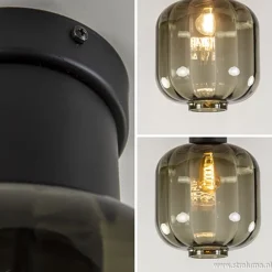 Zwart glazen plafondlamp luxury><noscript><img width=