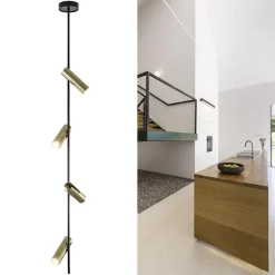 Zwart met gouden plafondspot 4-lichts groot></noscript>Straluma Discount