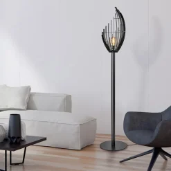 Zwart metalen design vloerlamp Omegna dimbaar></noscript>Straluma Sale