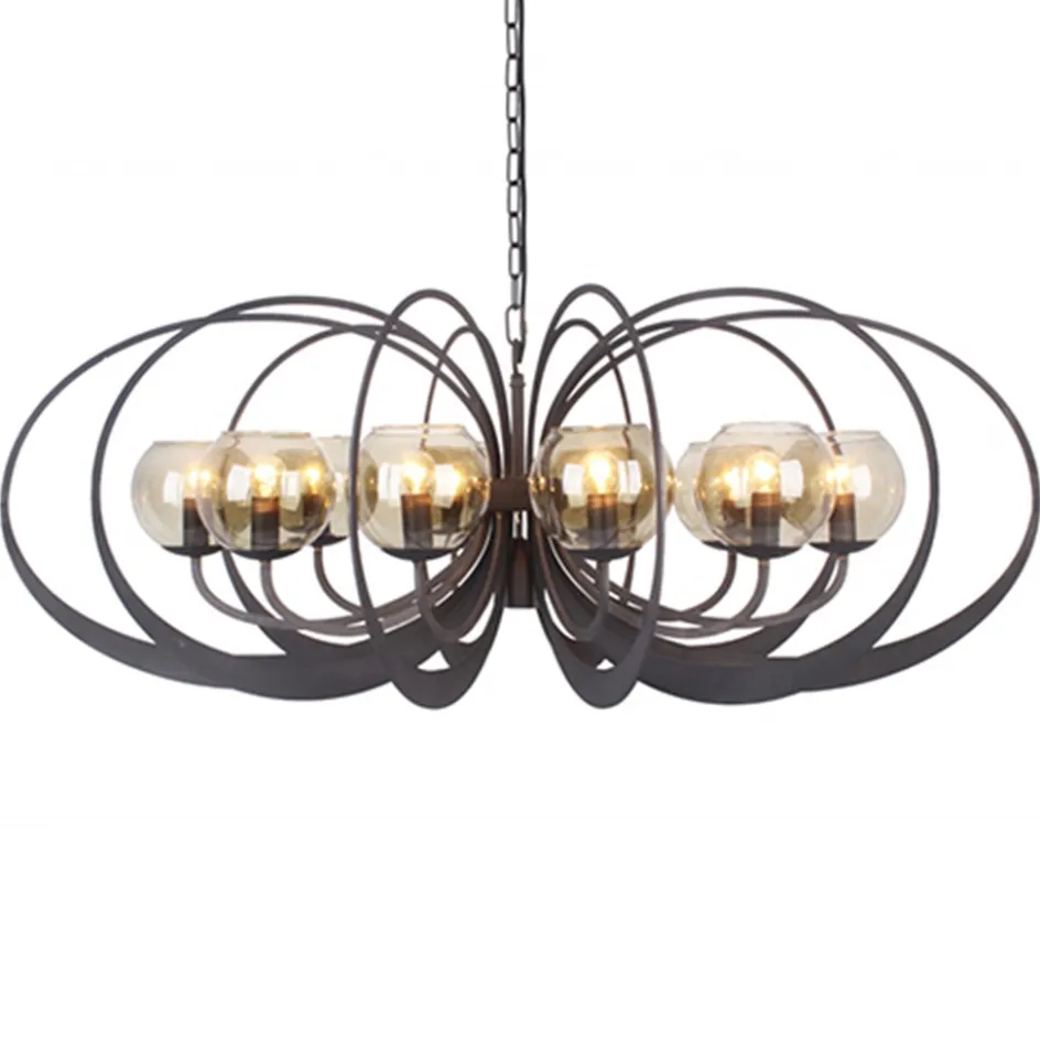 Zwart metalen hanglamp met smoke glas>Straluma Best