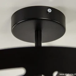 Zwart metalen plafondlamp Scandinavisch><noscript><img width=