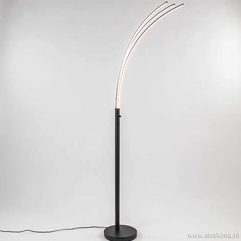 Zwarte boog vloerlamp LED dimbaar>Straluma Hot