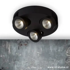 Zwarte design plafondlamp LED></noscript>Straluma Hot