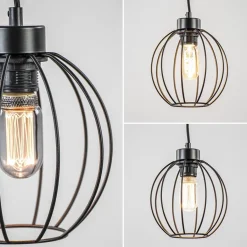 Zwarte draad hanglamp bol klein><noscript><img width=