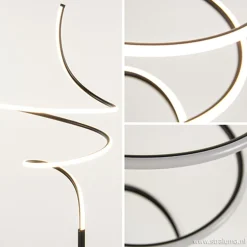 Zwarte krul vloerlamp LED dimbaar></noscript>Straluma Online