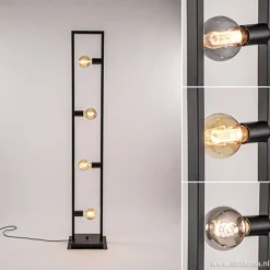 Zwarte metalen vloerlamp open frame></noscript>Straluma Best