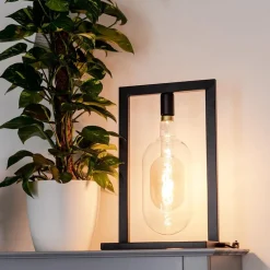 Zwarte tafellamp frame excl. lichtbron></noscript>Straluma Discount