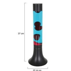 Zwarte tafellamp lava blauw met rood><noscript><img width=