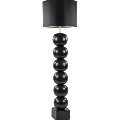 Zwarte vloerlamp bollen met zwarte ronde kap>Straluma Clearance