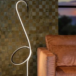 Zwarte vloerlamp flamingo met LED RGB multicolor></noscript>Straluma Outlet