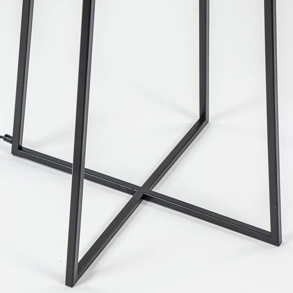 Zwarte vloerlamp modern frame excl. kap>Straluma Best