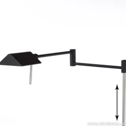 Zwarte vloerlamp-leeslamp LED dimbaar><noscript><img width=