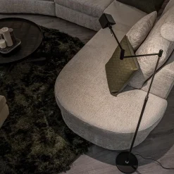 Zwarte vloerlamp-leeslamp LED dimbaar><noscript><img width=