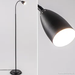 Zwarte vloer/leeslamp touch dimbaar>Straluma New