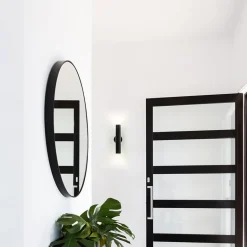 Zwarte wandlamp up+down cilinder GU10><noscript><img width=