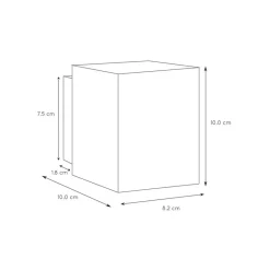 Zwarte-gouden wandlamp Xera vierkant><noscript><img width=